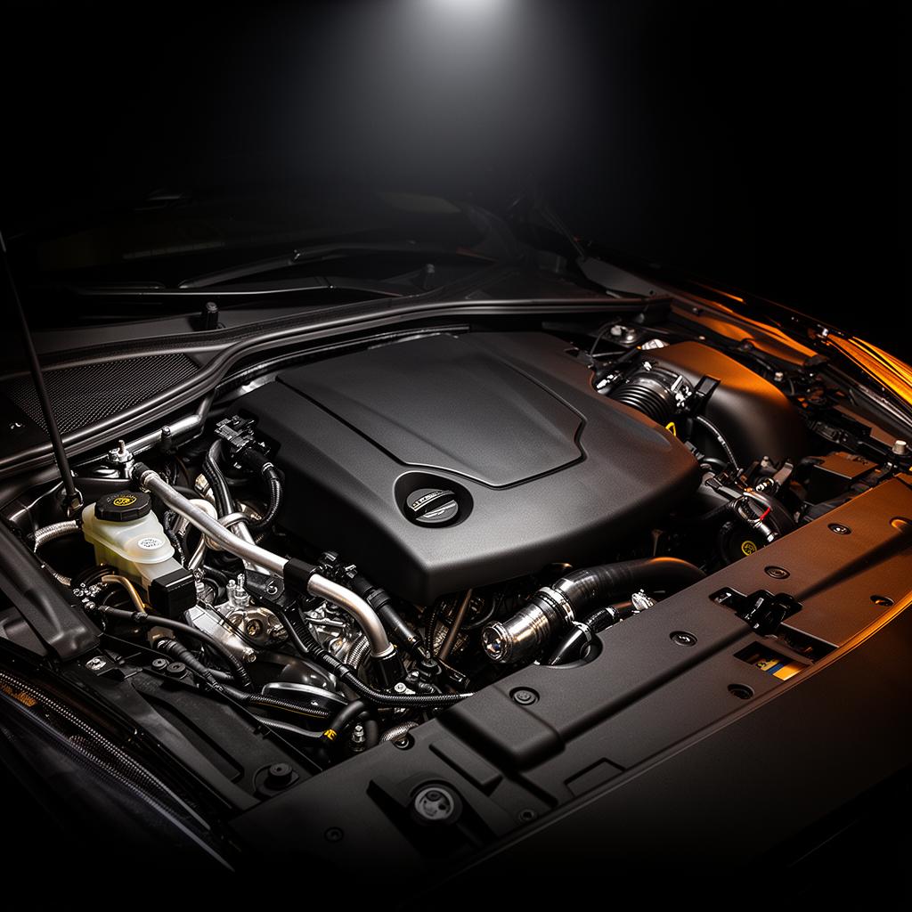 Detailed engine bay